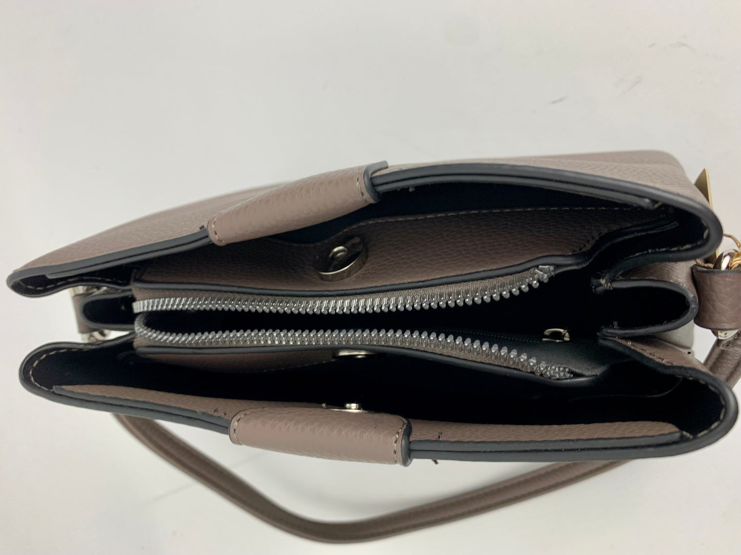 Amsterdam taupe faux leather crossbody/ shoulder handbag I Selective Ireland