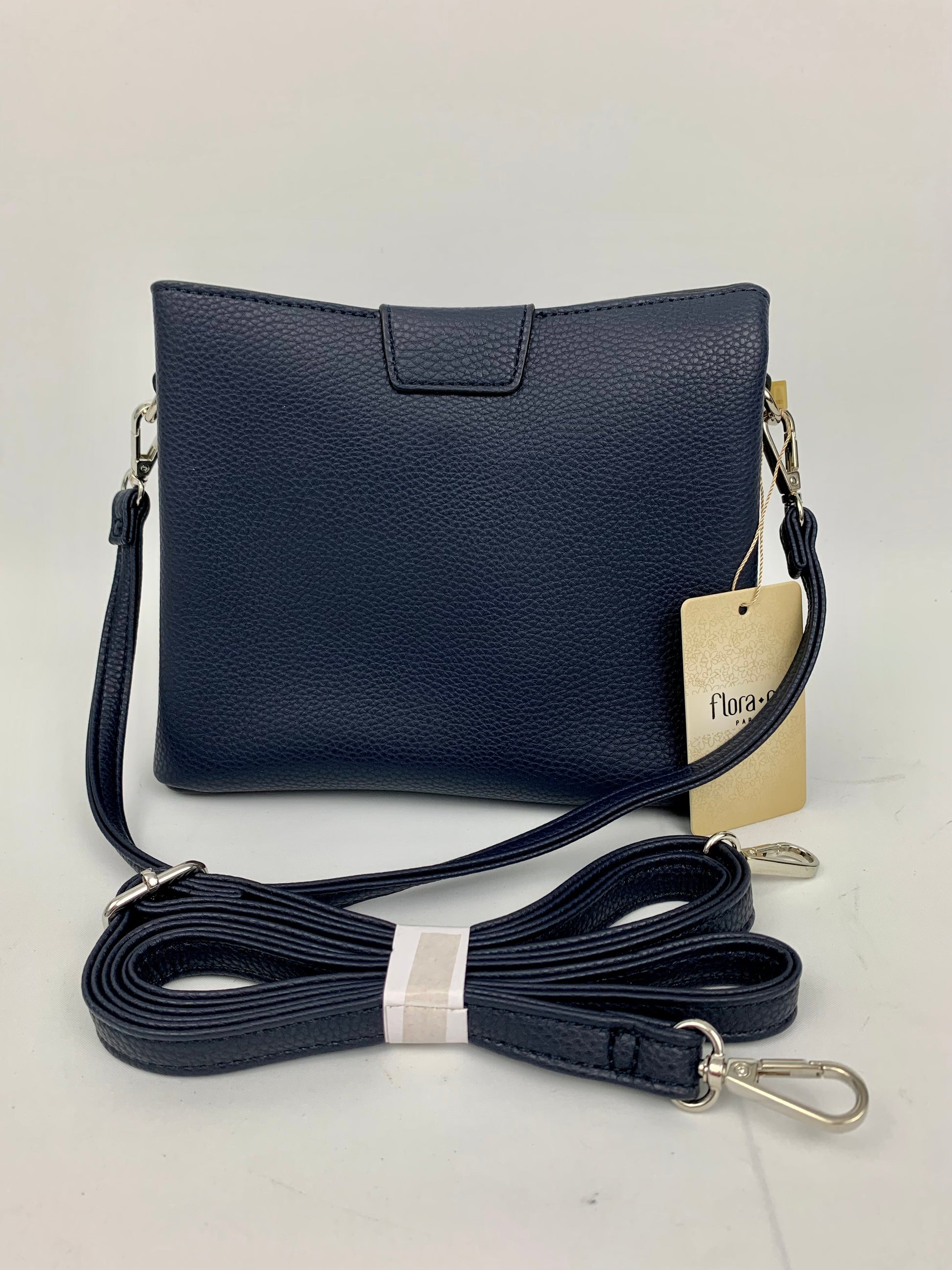 Amsterdam navy faux leather crossbody/ shoulder handbag I Selective Ireland