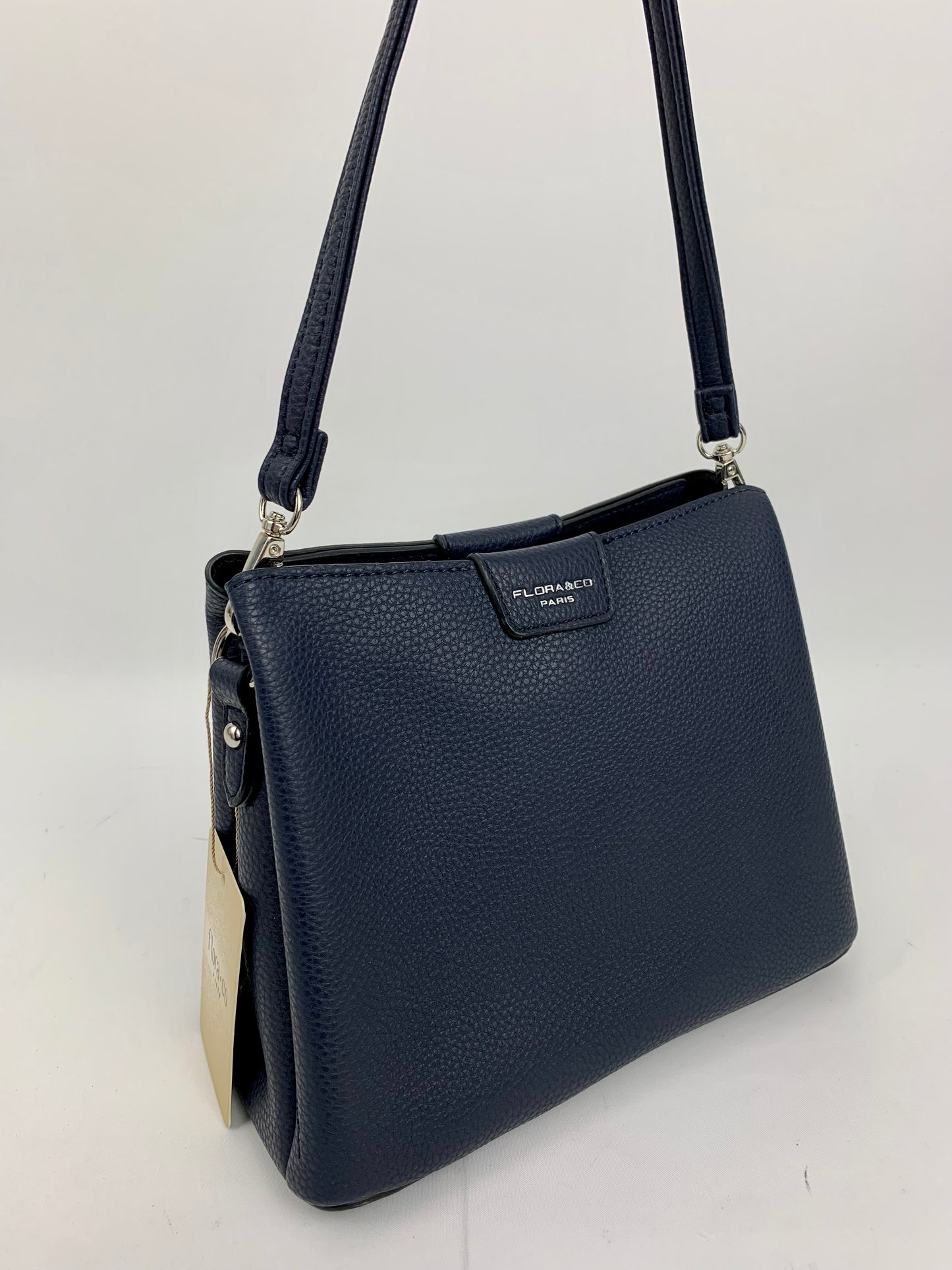 Amsterdam navy faux leather crossbody/ shoulder handbag I Selective Ireland