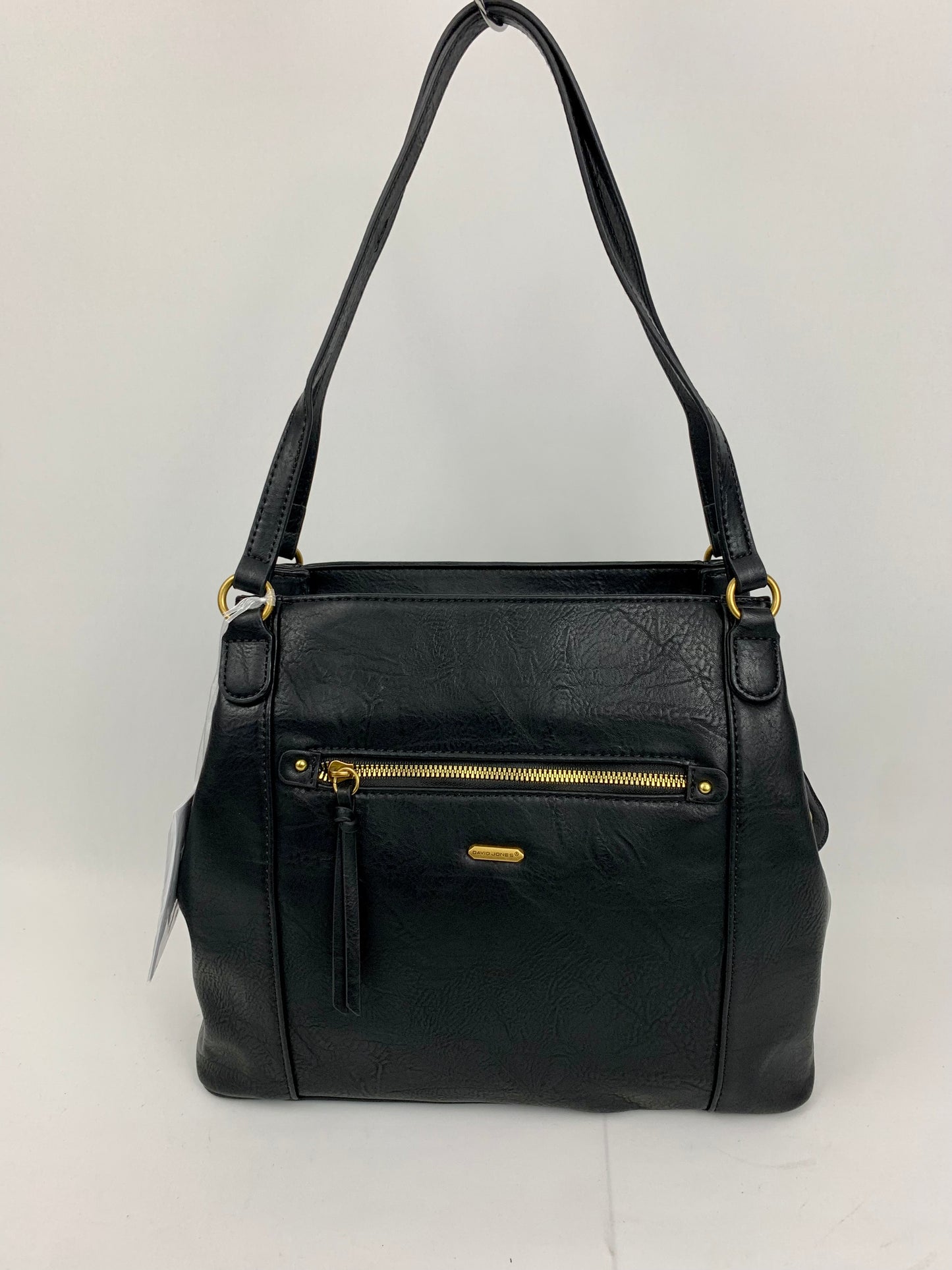 LOS ANGELES - faux leather large trapeze shoulder handbag