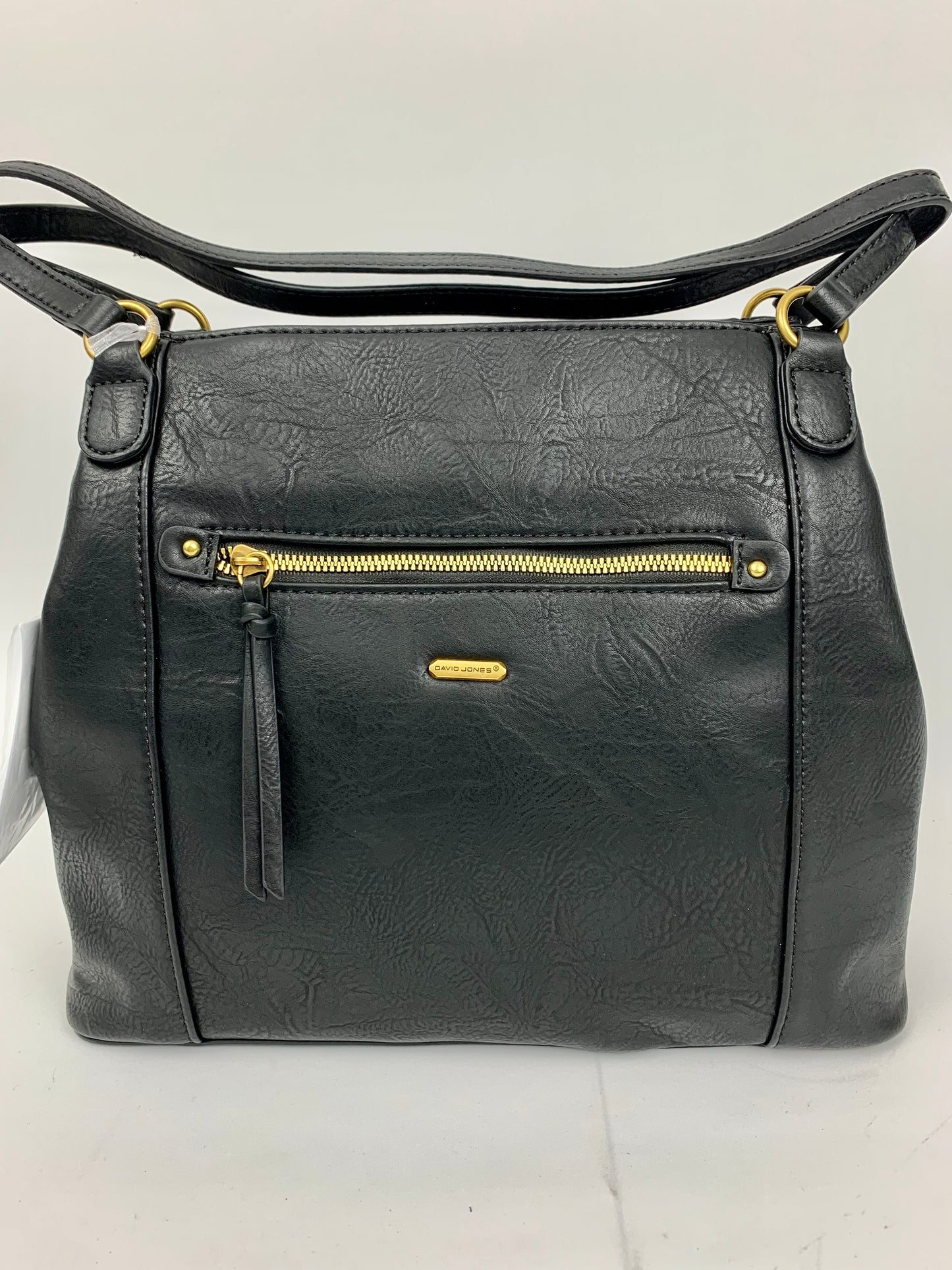 LOS ANGELES - faux leather large trapeze shoulder handbag