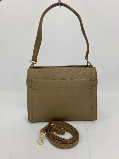 RHODE ISLAND TAUPE - quality faux leather shoulder/crossbody handbag