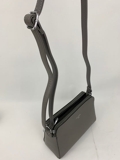 NEW JERSEY DARK GREY - faux leather middle size crossbody handbag