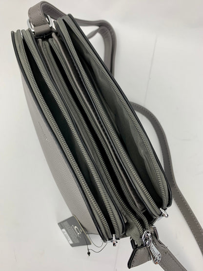 NEW JERSEY DARK GREY - faux leather middle size crossbody handbag