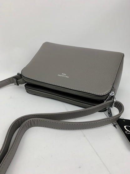 NEW JERSEY DARK GREY - faux leather middle size crossbody handbag