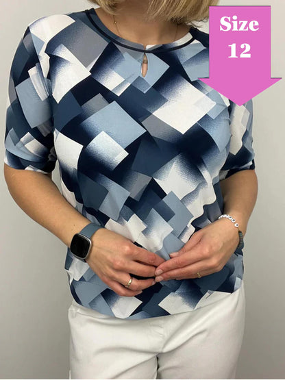 AUDREY short sleeve top with wide band