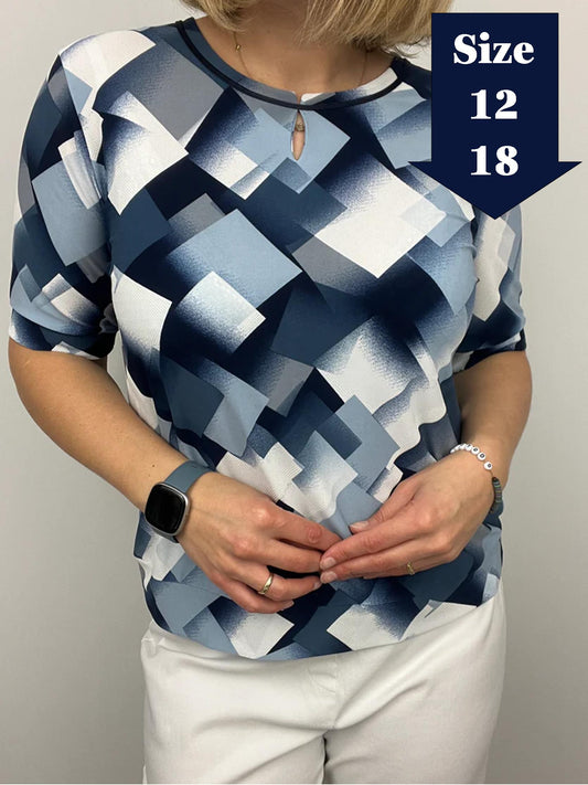 AUDREY short sleeve top with wide band