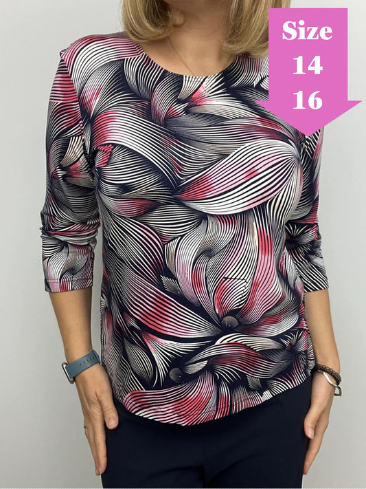 CASSIDY cotton feel style top 3/4 sleeves