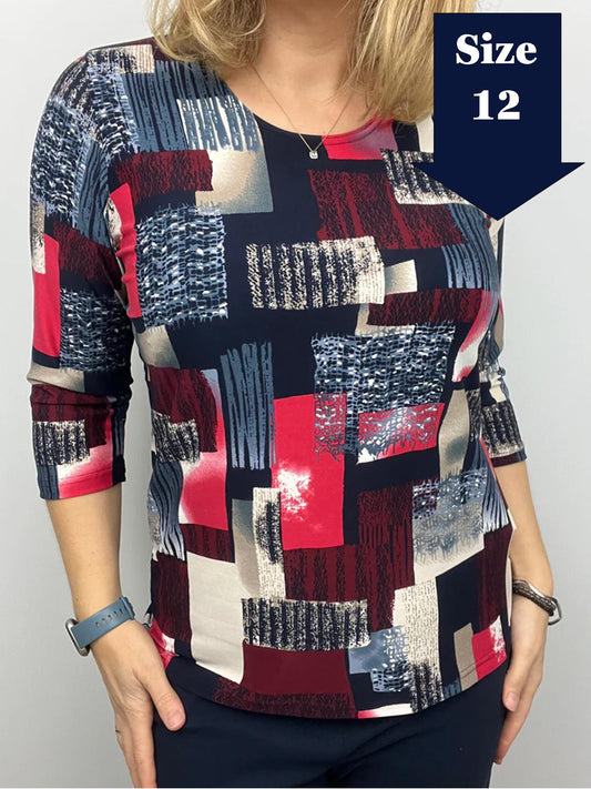 CLEMENTINA peachy feeling style top 3/4 sleeves