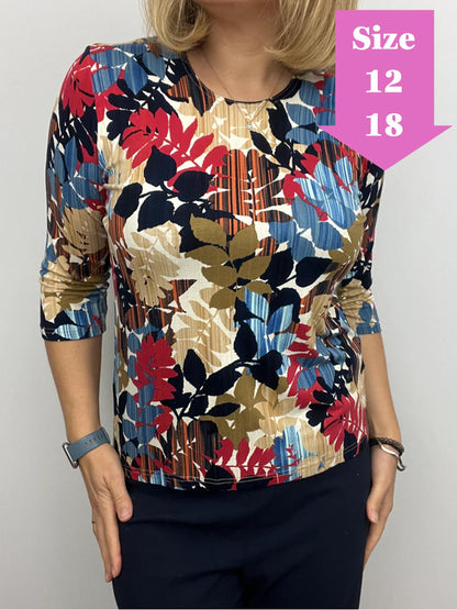 EVIE cotton feel style top 3/4 sleeves