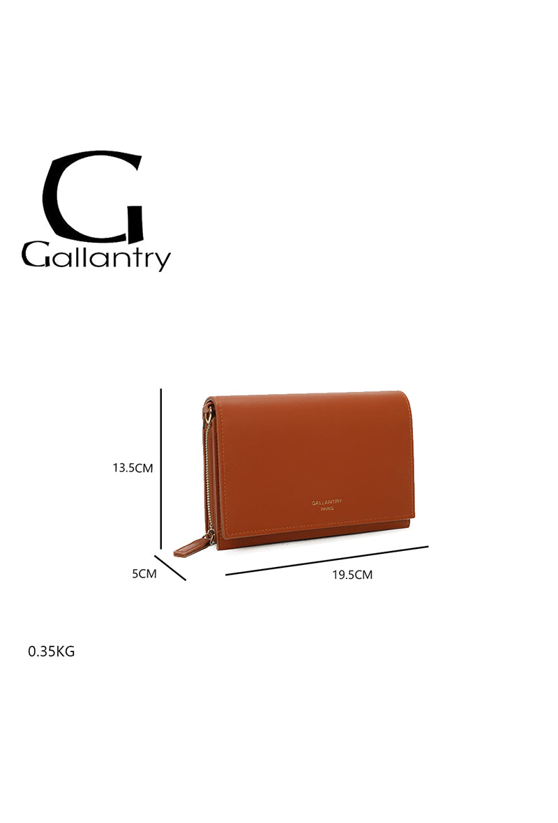 MUNICH BROWN - faux leather shoulder/crossbody bag small