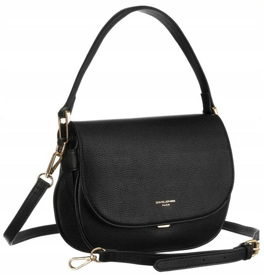 SOFIA BLACK - quality faux leather shoulder/crossbody handbag