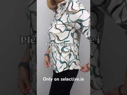 BARBARA top with collar and V-neckline