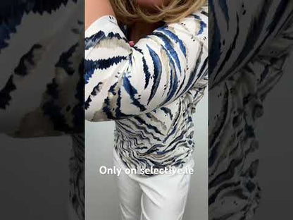 ANASTASIA 3/4 sleeve zip top