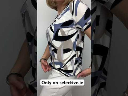 JULIA short sleeve top with elasticated hem