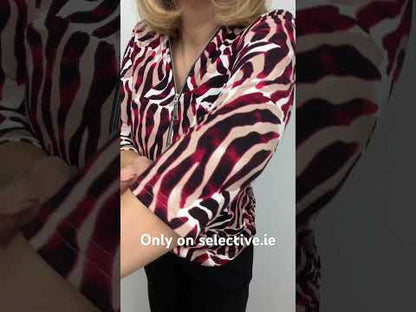 STEPHANIE zip top 3/4 sleeve