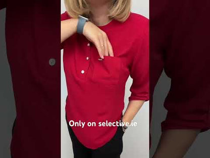 VALERIE red crape blouse