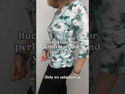 JULIA 3/4 sleeve zip top