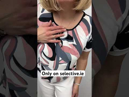 ARIA short sleeve top with elasticated hem