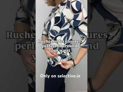 GABRIELLE 3/4 sleeve zip top