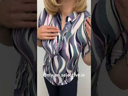 ZOE stand-up collar blouse