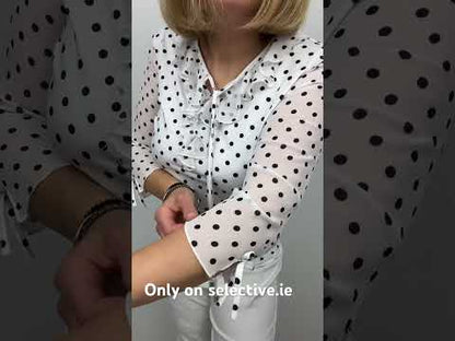 Molly polka dot ruffle top
