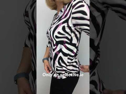 CHELSEA zip top 3/4 sleeve