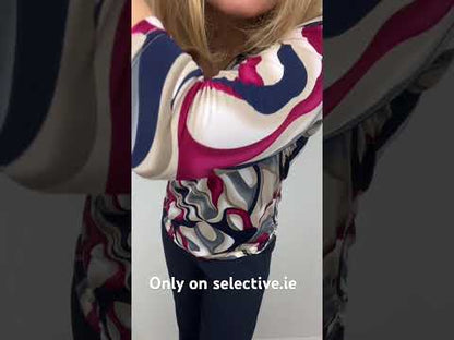OLYMPIA 3/4 sleeve zip top