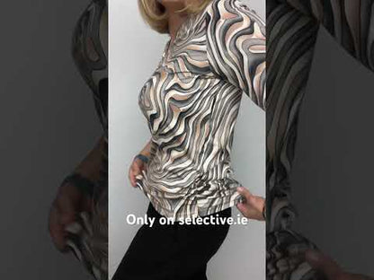 CARA zip top 3/4 sleeve