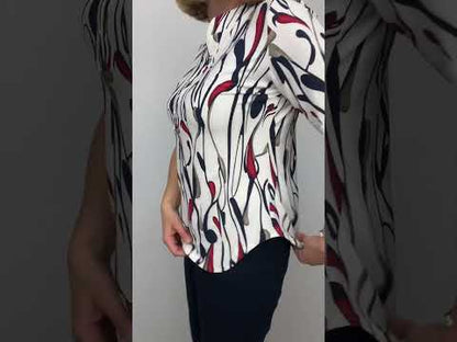 OLIVIA stand-up collar top