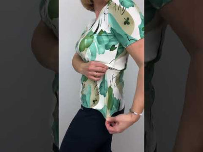 GEORGIA short sleeve zip top