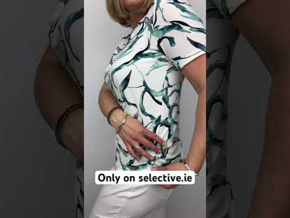 MELODY short sleeve zip top