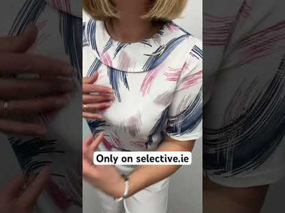 SYDNEY short sleeve top with flat cowl neck
