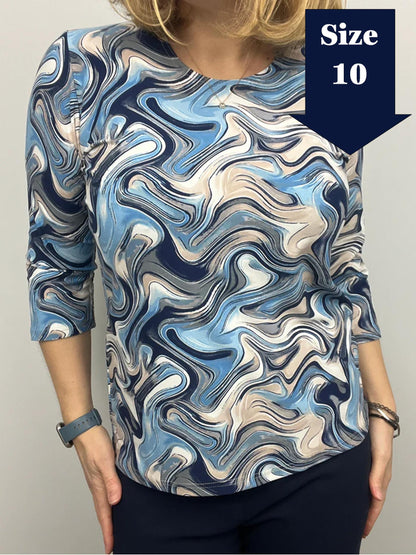 ROBIN peachy feeling style top 3/4 sleeves