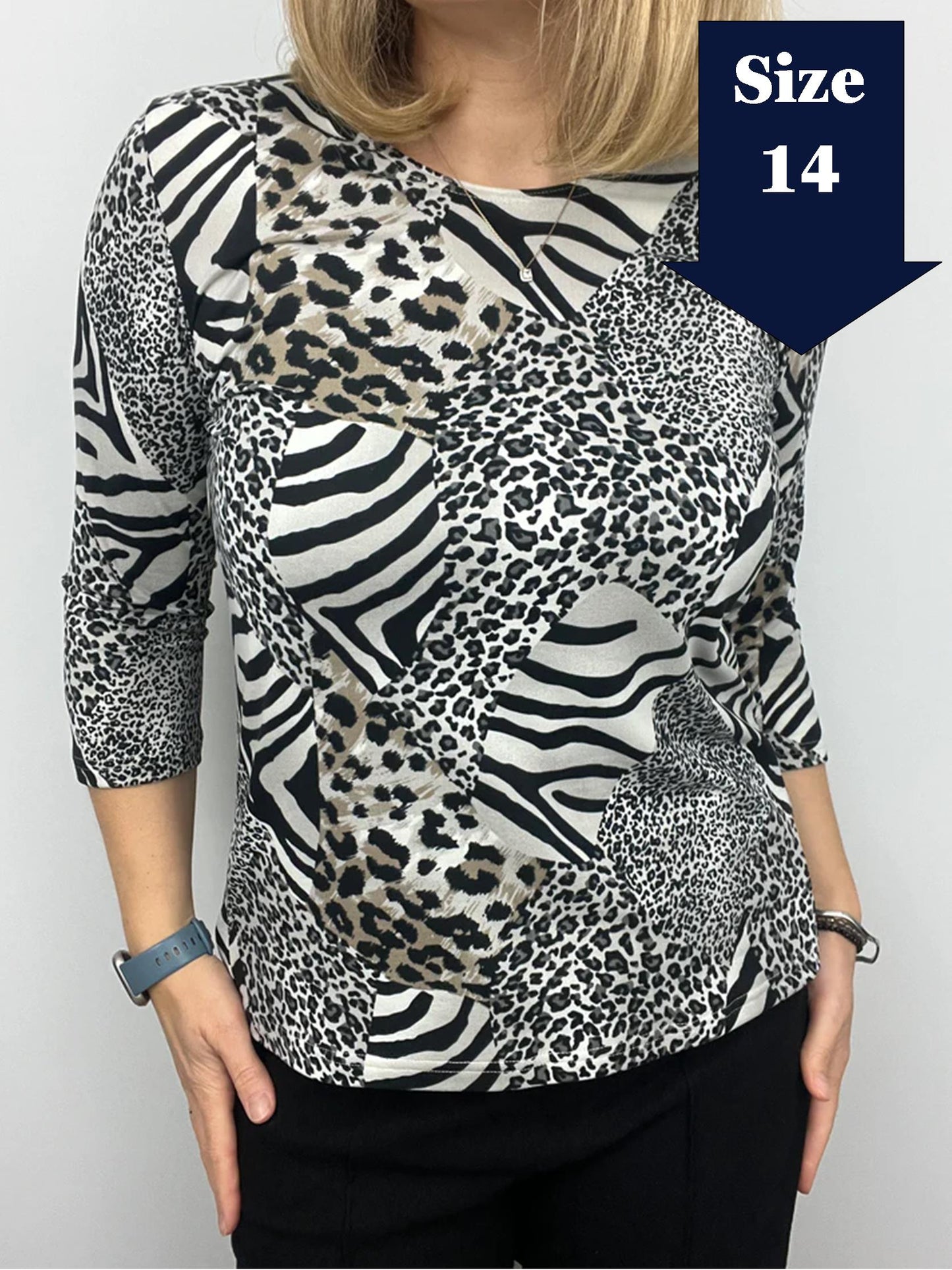 TAYLOR peachy feeling style top 3/4 sleeves